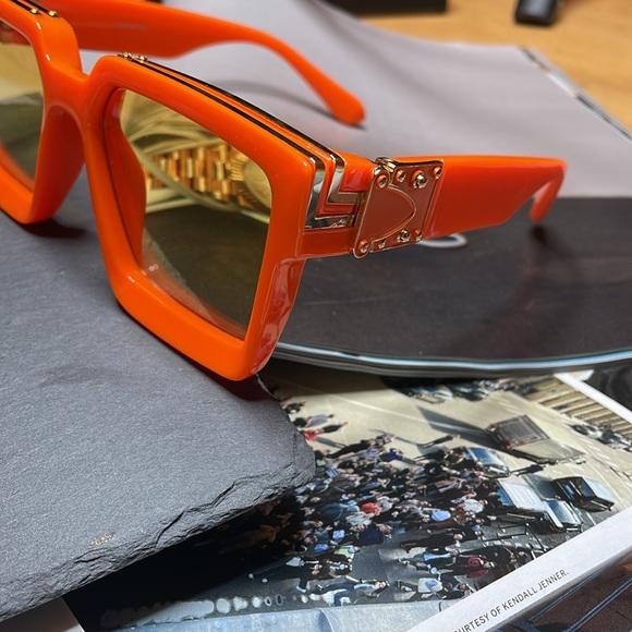 Orange and gold statement sunglasses - Picture 6 of 6